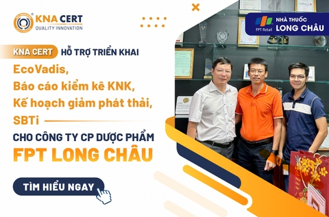 ISO ADMIN hỗ trợ triển khai EcoVadis, Báo cáo kiểm kê khí nhà kính và Kế hoạch giảm phát thải, SBTi cho Công ty CP Dược phẩm FPT Long Châu 